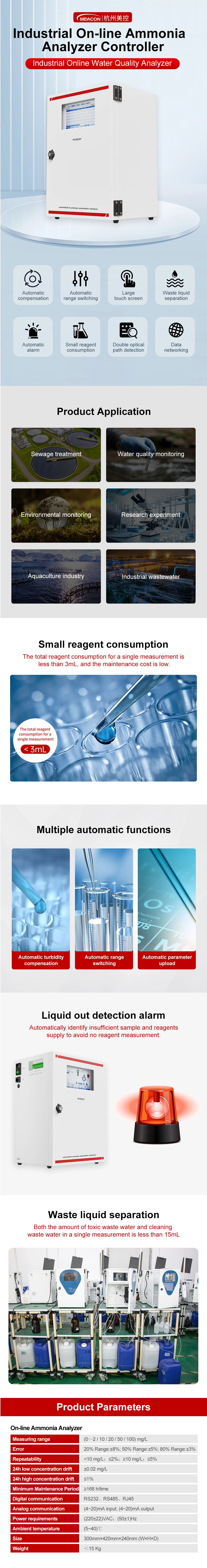 Online-Ammoniakanalysator-Controller für die industrielle Wasseraufbereitung