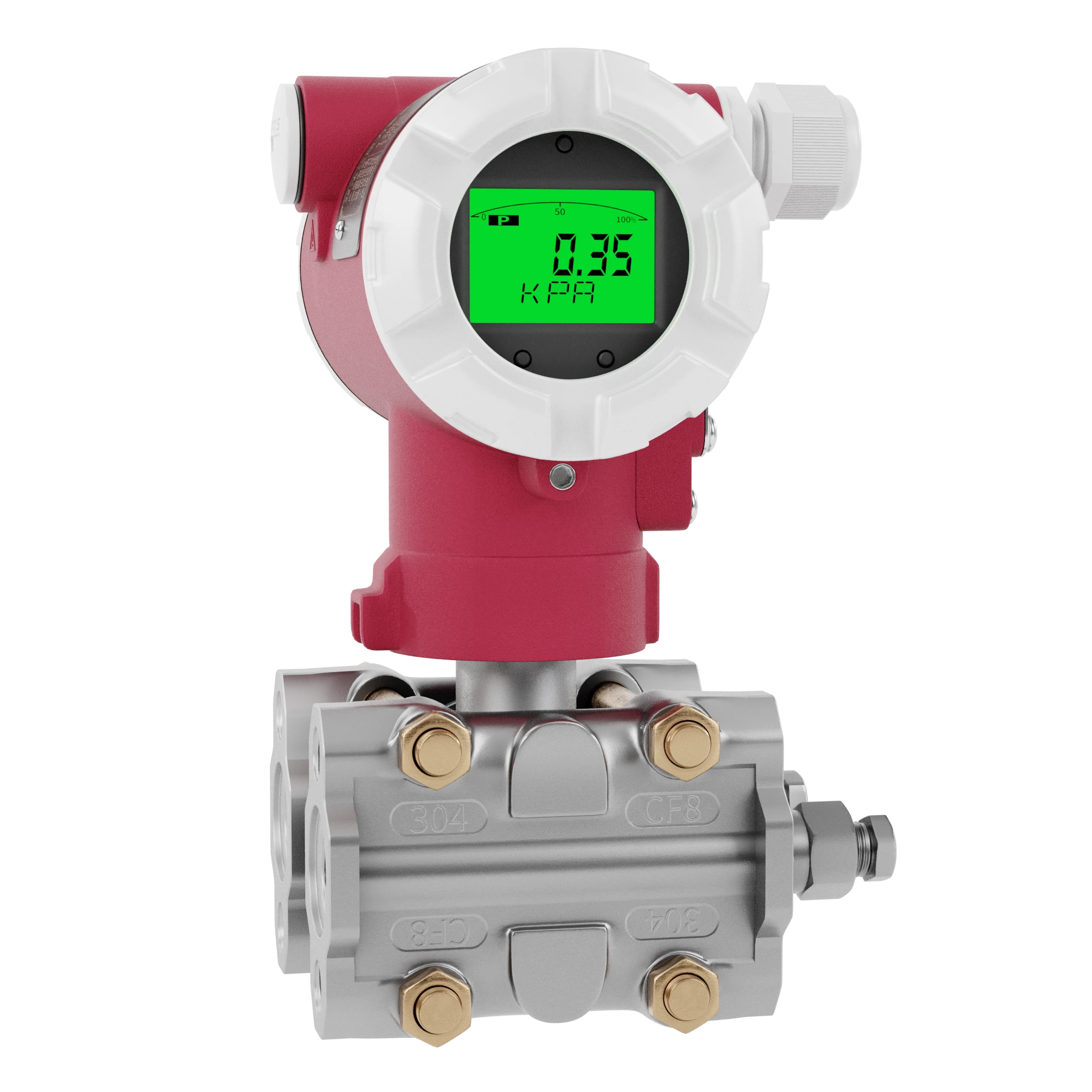 Industrial DP flow meter with V-cone element