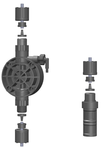 Bomba dosificadora de diafragma electromagnética