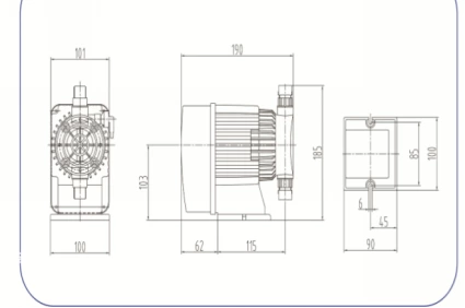 Electromagnetic diaphragm metering pump