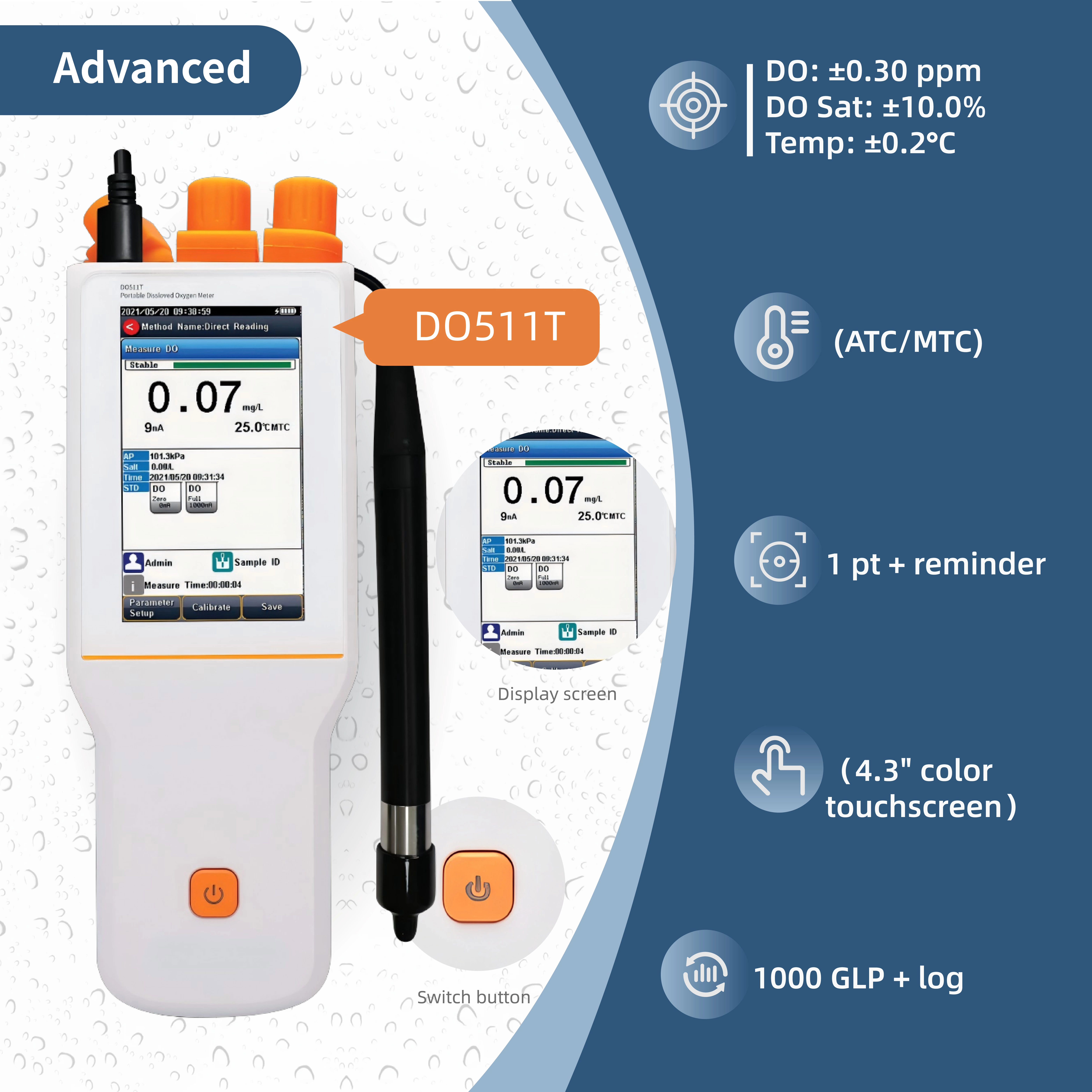 DO511T Portable Dissolved Oxygen Meter