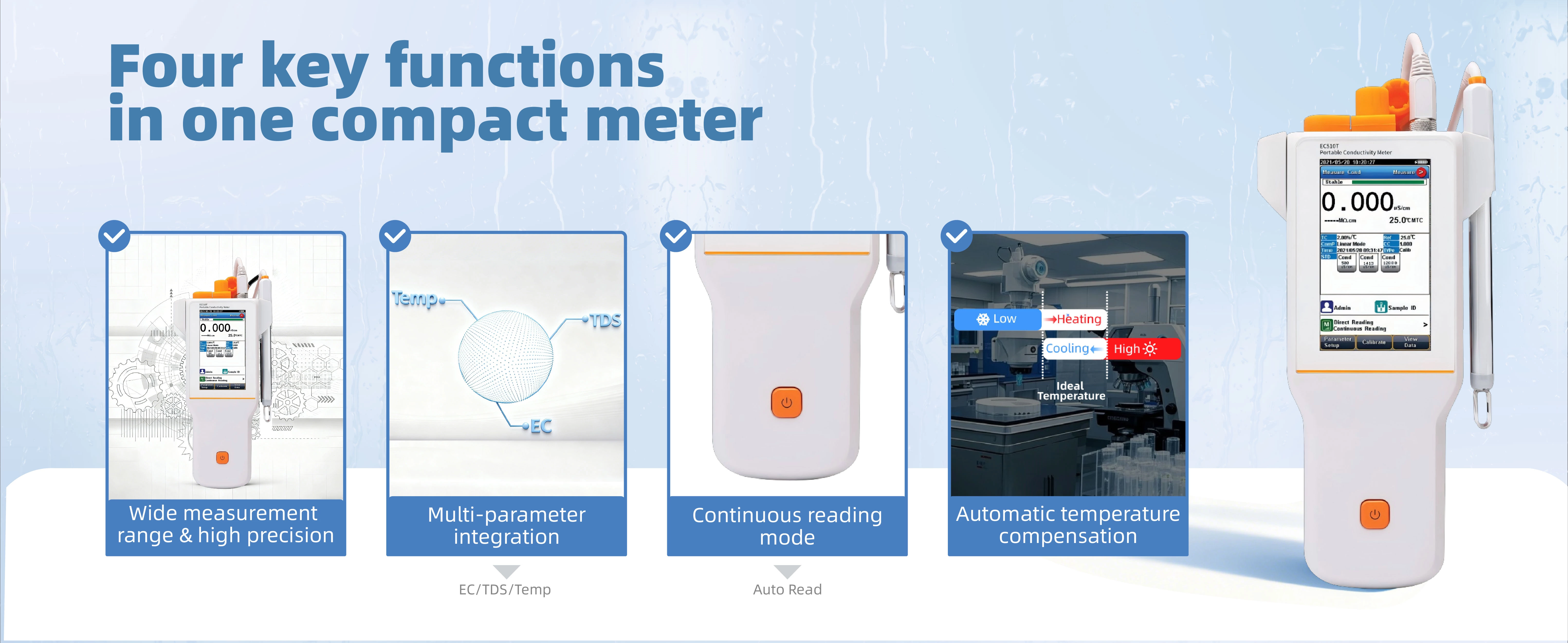 SUP-EC510T Portable Conductivity Meter
