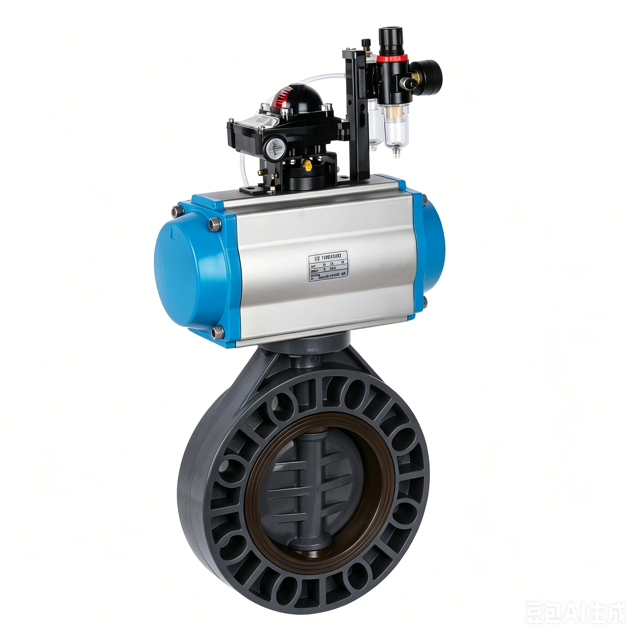 Plastic butterfly valve