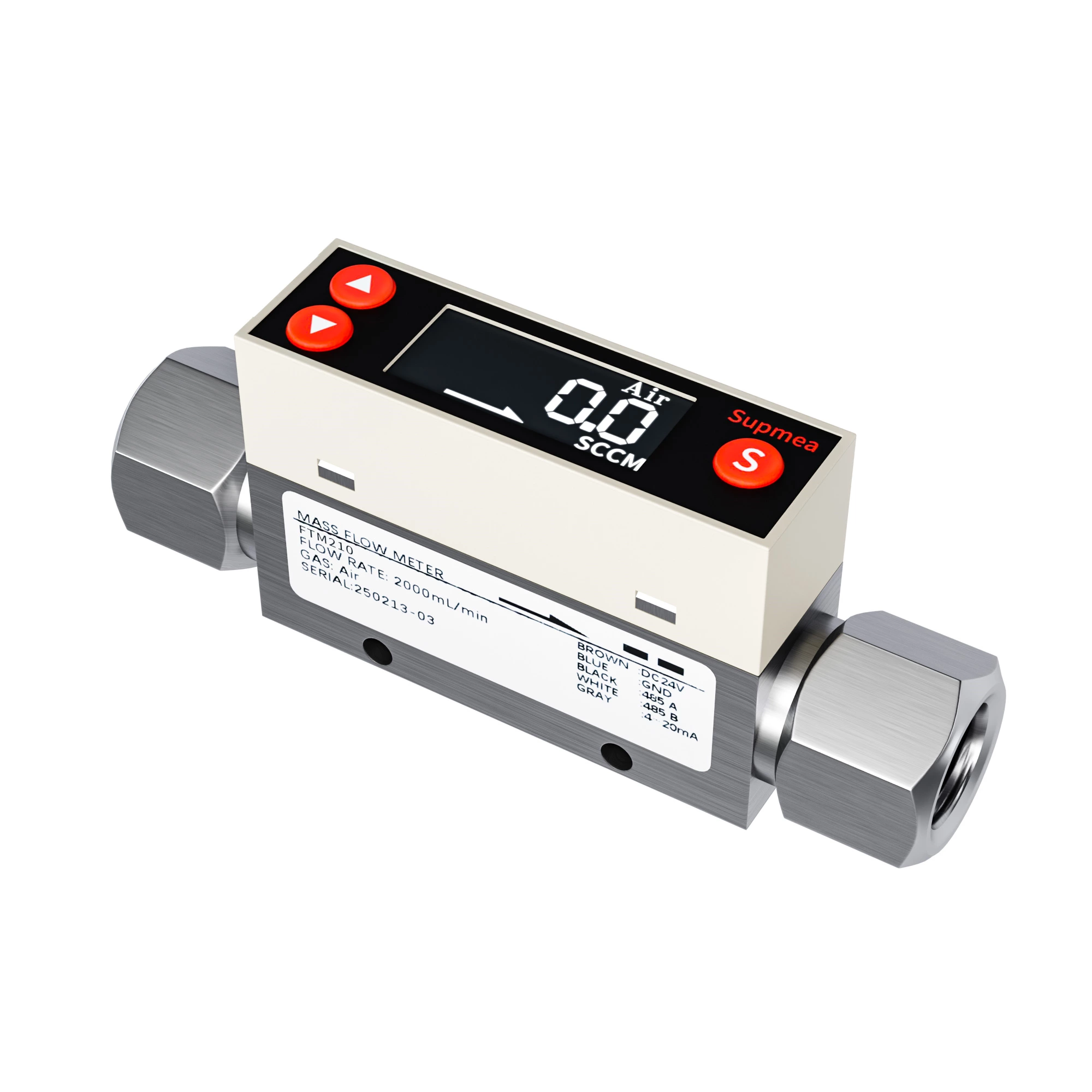 SUP-FTM210 Micro Mass Flowmeter for Precision Gas Flow Measurement from 1 mL/min to 200 L/min
