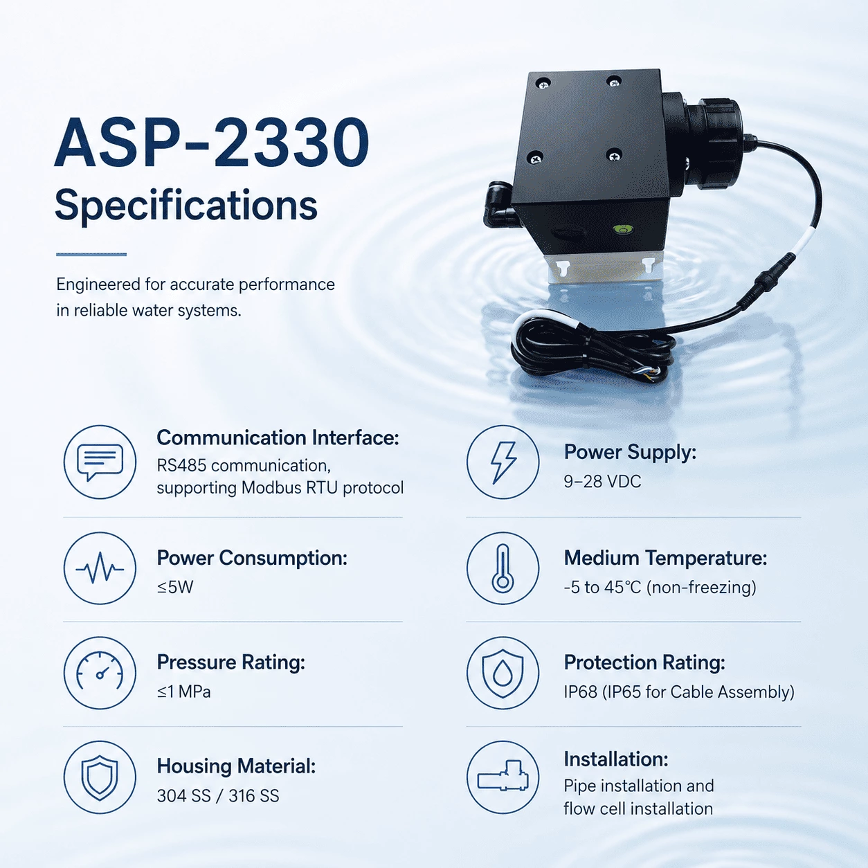 ADU3500 Pressure-resistant Turbidity Sensor for data center