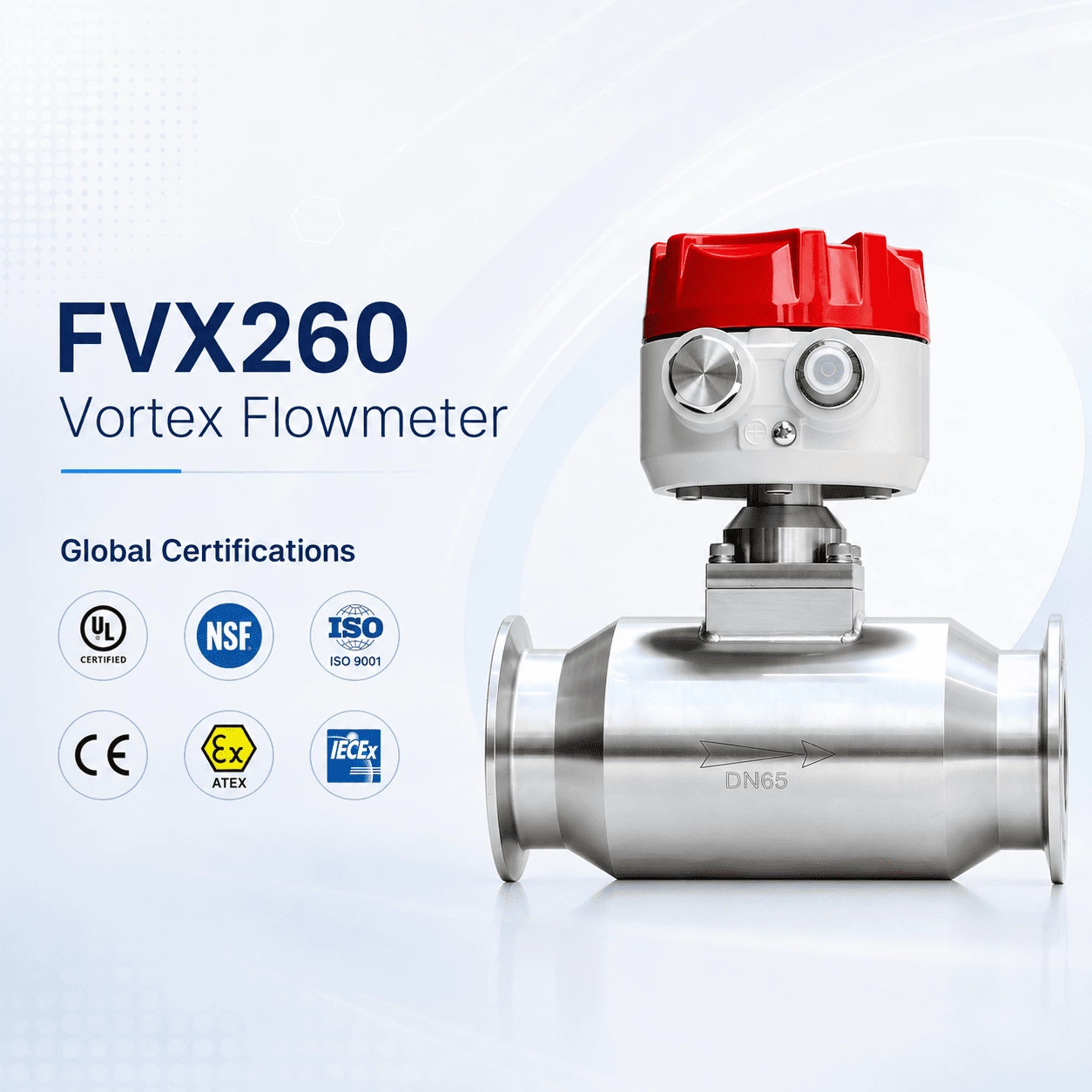 SUP-FVX260 Compact Vortex Flowmeter for Reliable Liquid Flow Measurement
