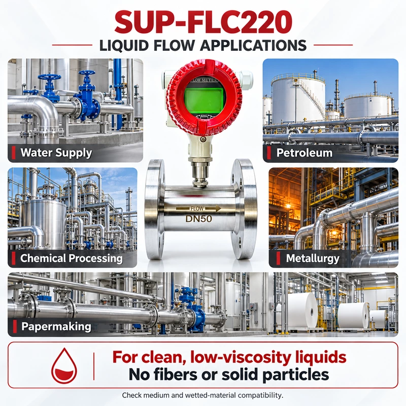SUP-FLC220 Liquid Turbine Flow Meter