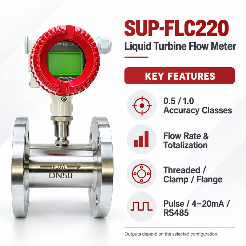 SUP-FLC220 Liquid Turbine Flow Meter