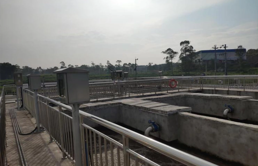 Nhà máy xử lý nước thải huyện Yuechi ở thành phố Quảng An