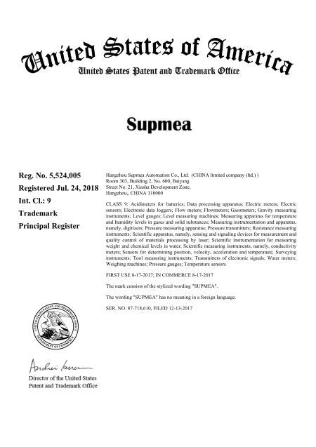 Supmea米国商標 Supmea US trademark