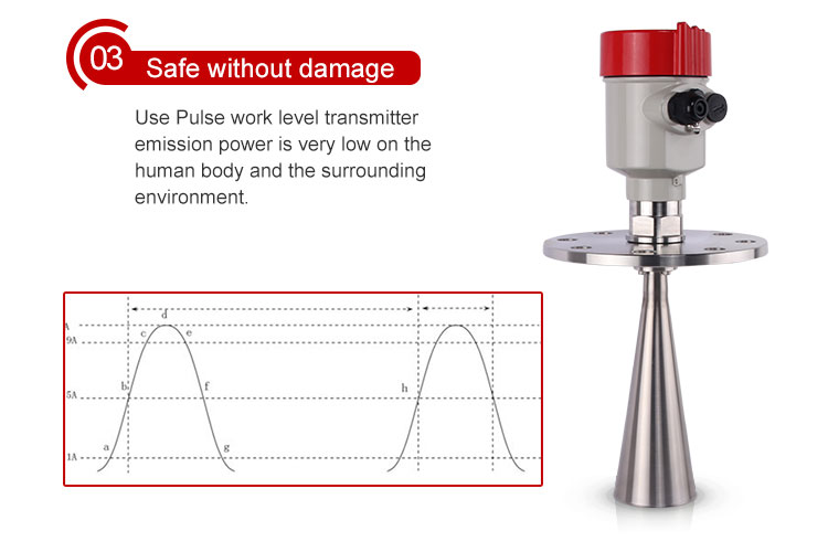 Radar level meter safe