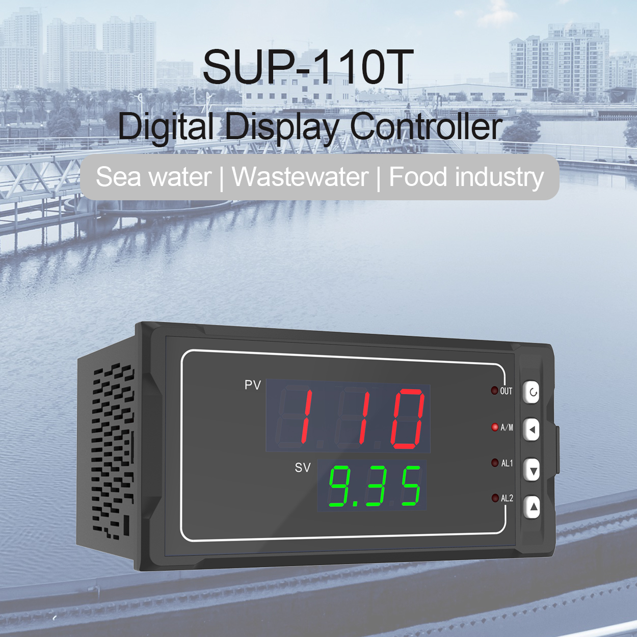 Controlador de pantalla digital de lazo único económico de 3 dígitos SUP-110T