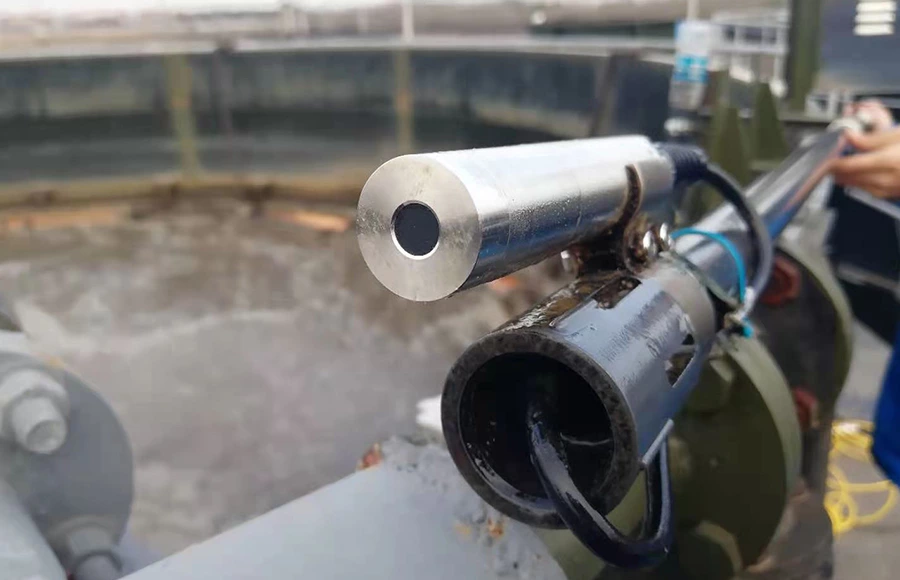 Medidor de pH, OD y caudalímetro ultrasónico Supmea utilizados en la planta de tratamiento de aguas residuales de Wuhan