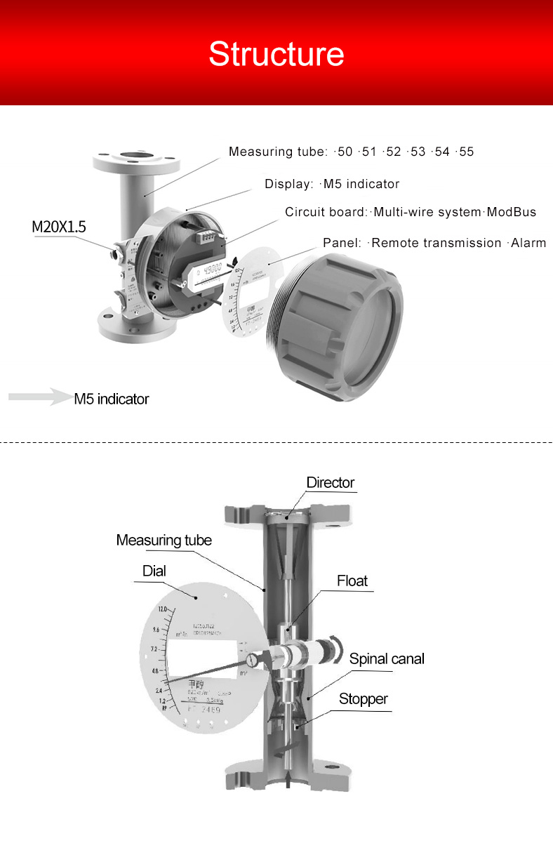 rotameter structure