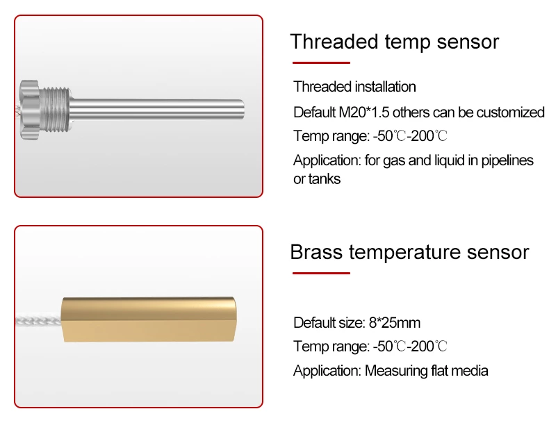 SIN PT100 Cable thermocouple sensors B, E, J, K, N, R, S, T